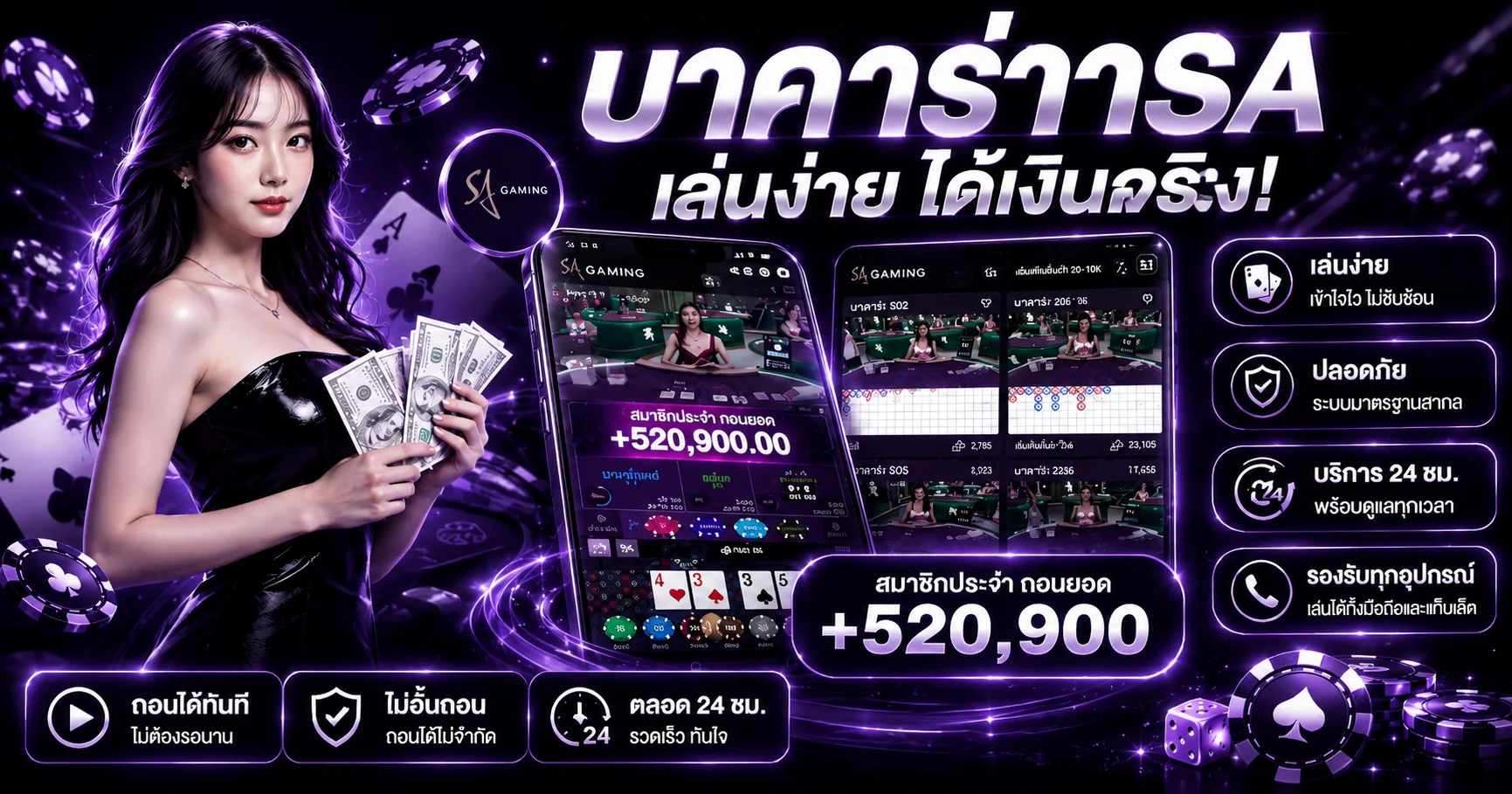 เกมบาคาร่าออนไลน์และคาสิโนเว็บตรงบน LUCKYBOOM